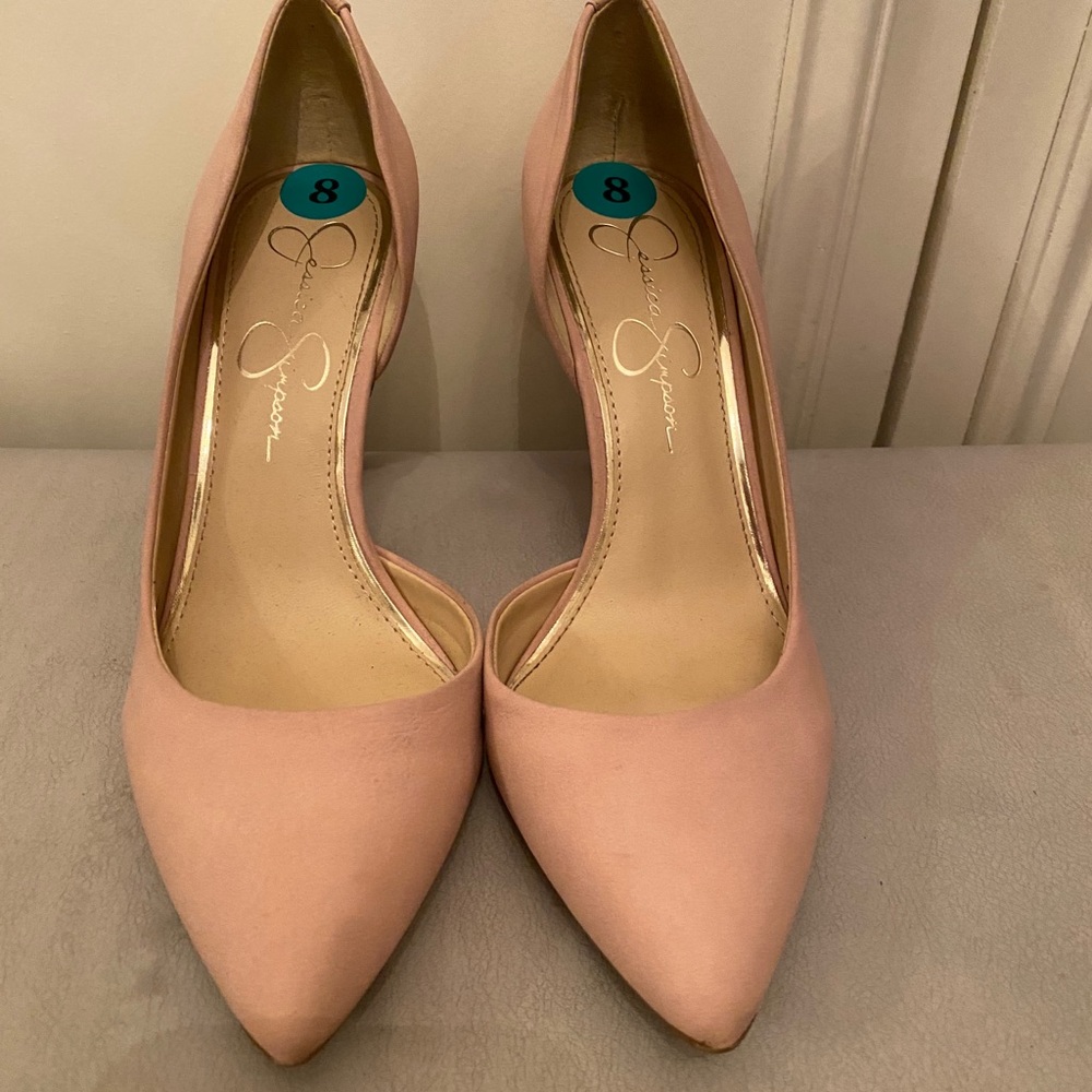 Pale pink heels